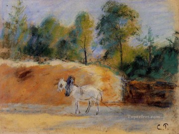  Pissarro Art Painting - study for la batterie a montfoucault Camille Pissarro